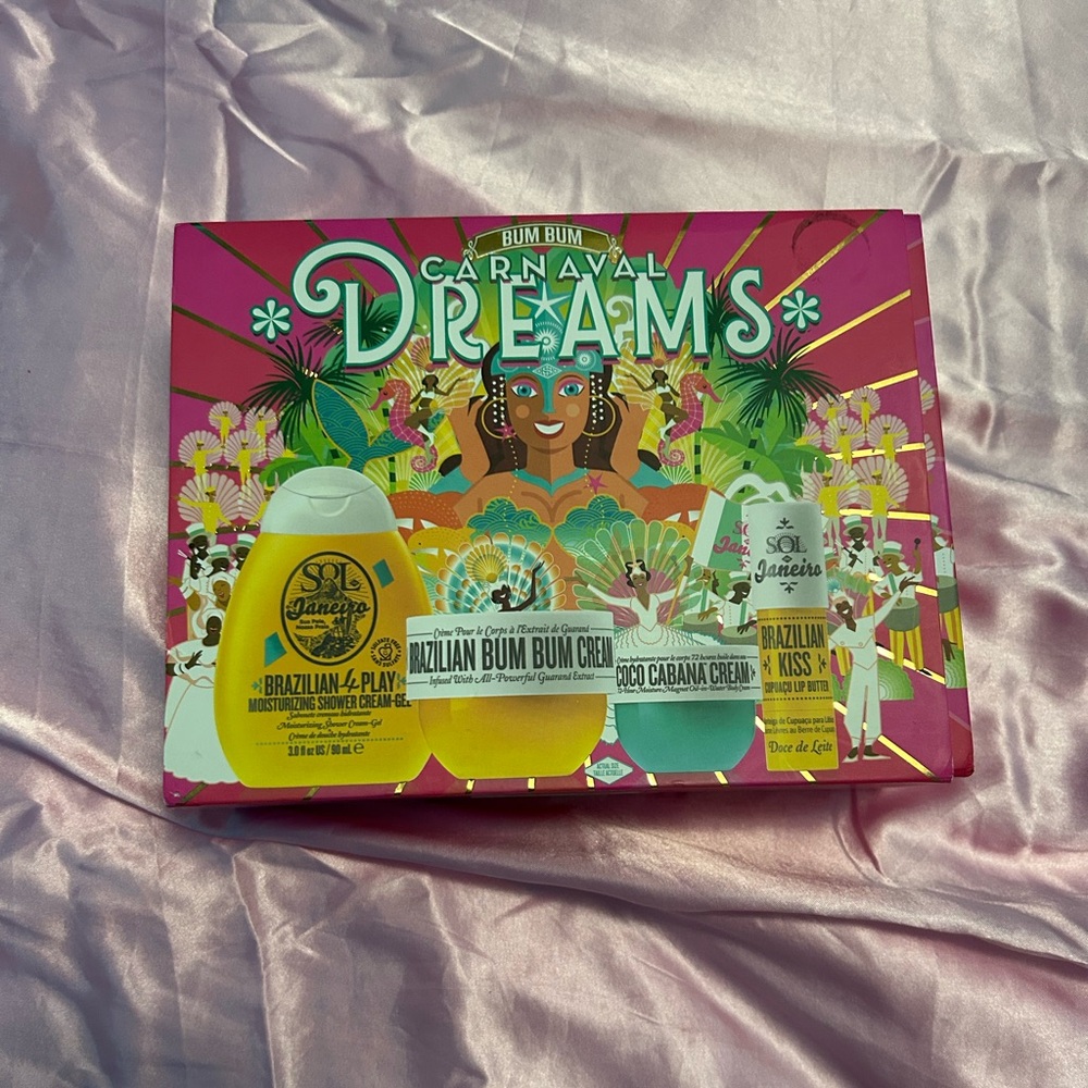 Carnaval Dreams Brazilian Bum Creams, shower gel and lip balm